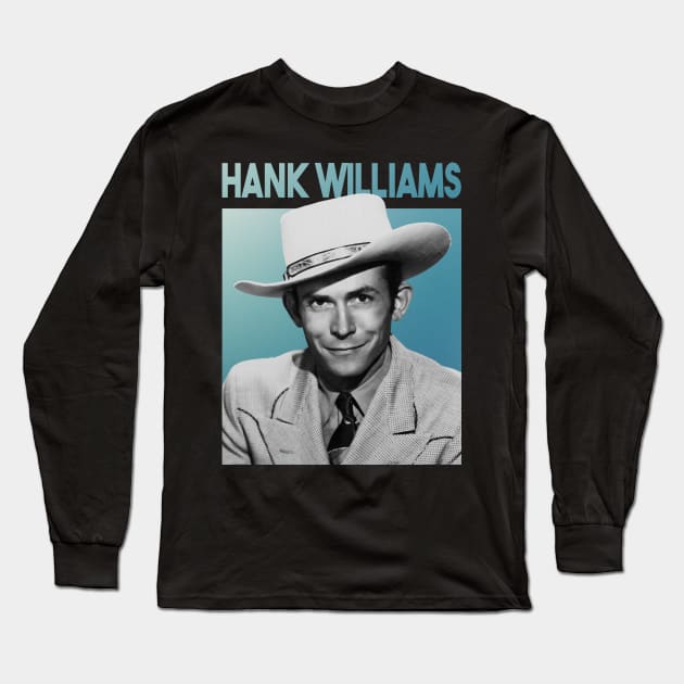 Hank Williams Long Sleeve T-Shirt by instri